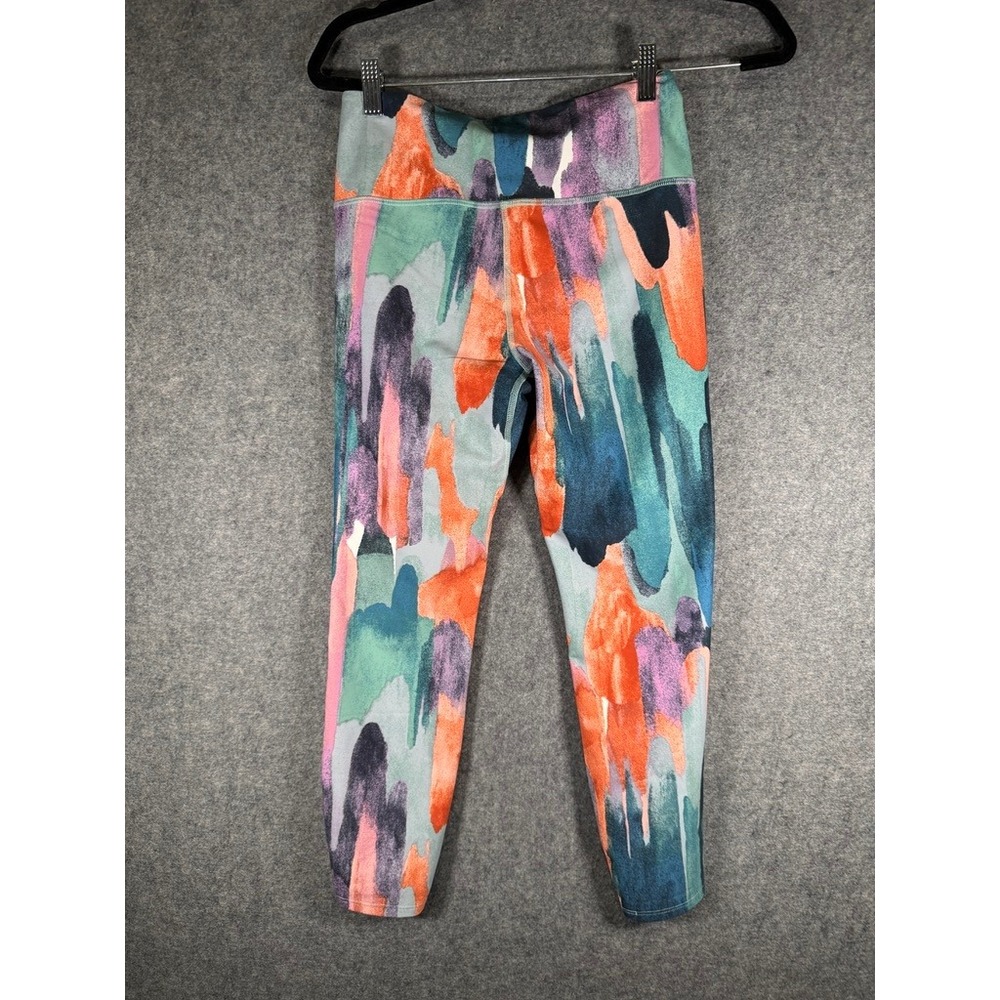 LL Bean Women Size S PET High Rise 7/8 Legging Abstract Watercolor Print Outdoor - Picture 6 of 7